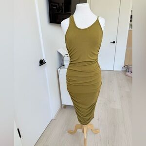 Bodycon One Shoulder Dress with ruched sides